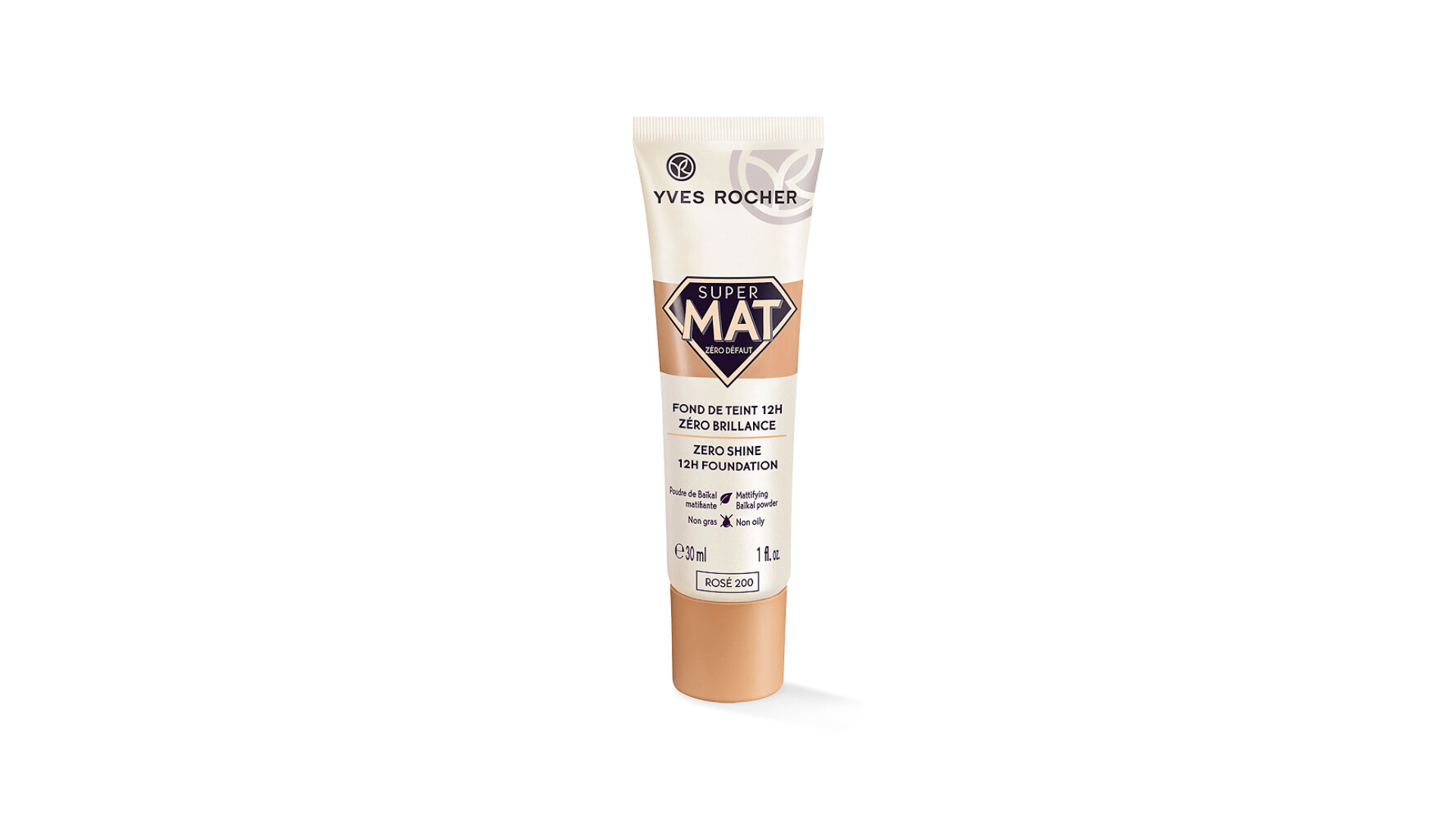 COULEURS NATURE 3 SUPER MATTE FOUNDATION TUBE 30ML ROSE 200