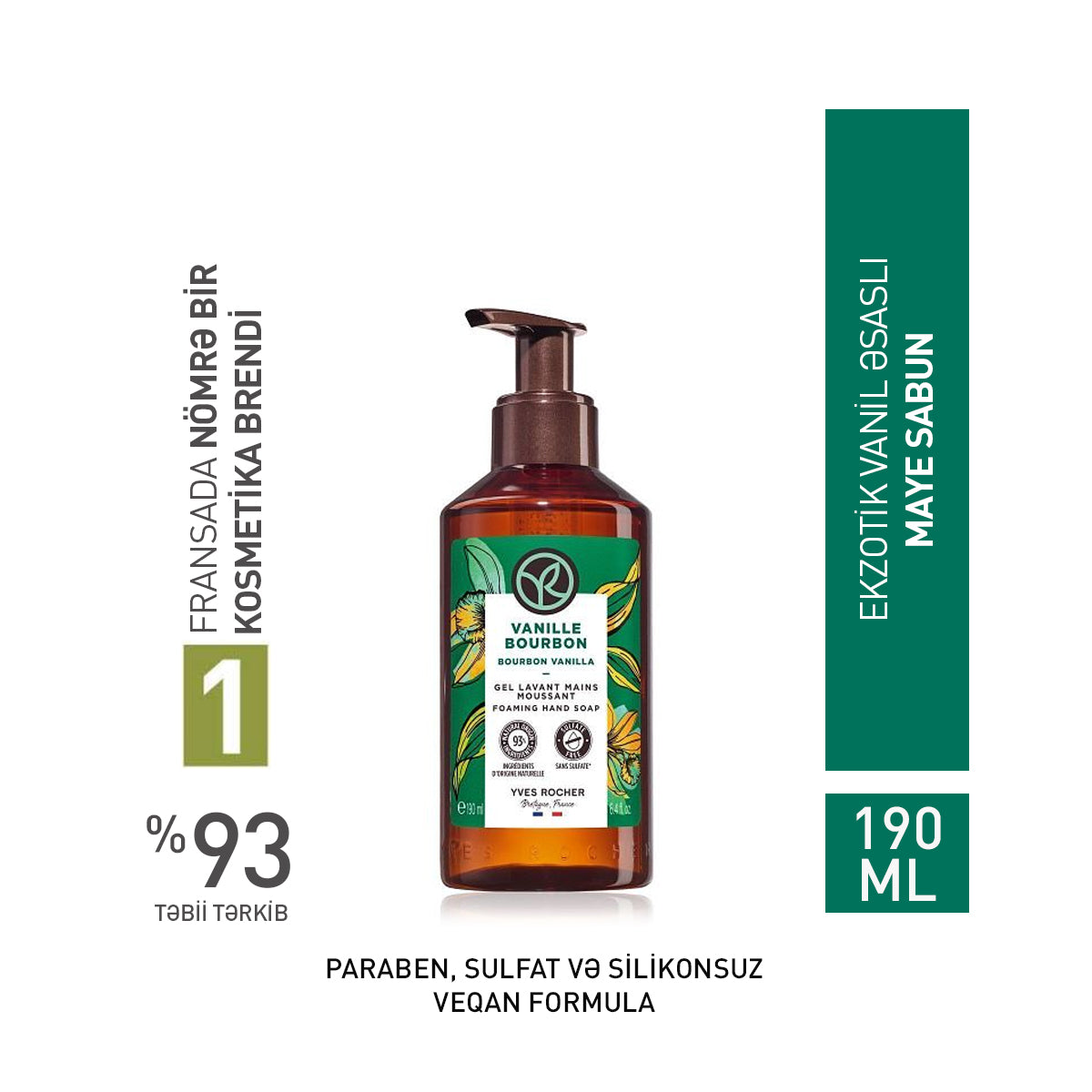 Burbon vanili ətirli maye əl sabunu, 190 ml