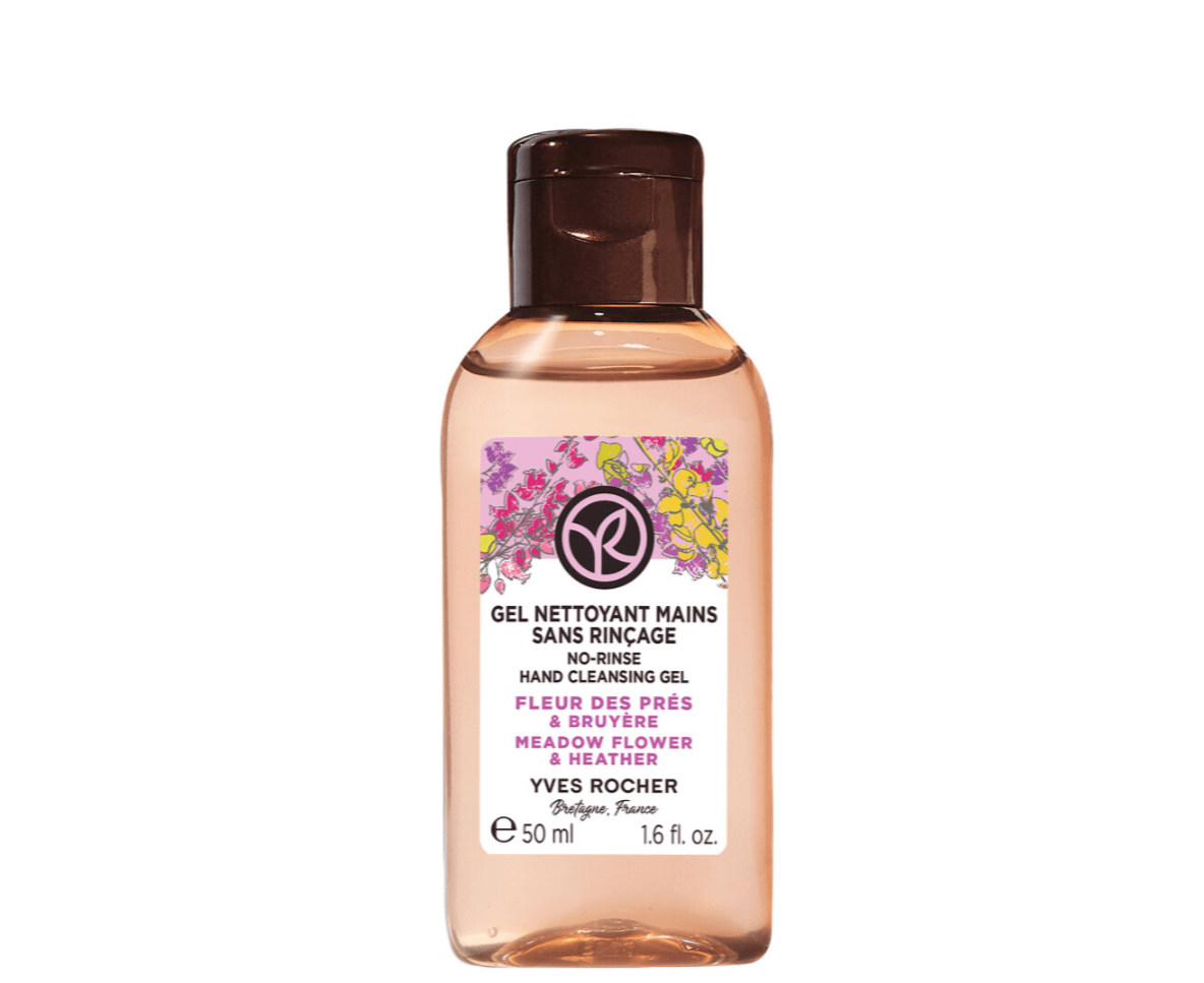 NON-RINSE CLEANSING HAND GEL FIELDS' FLOWER & HEATHER 50ML BOTTLE -