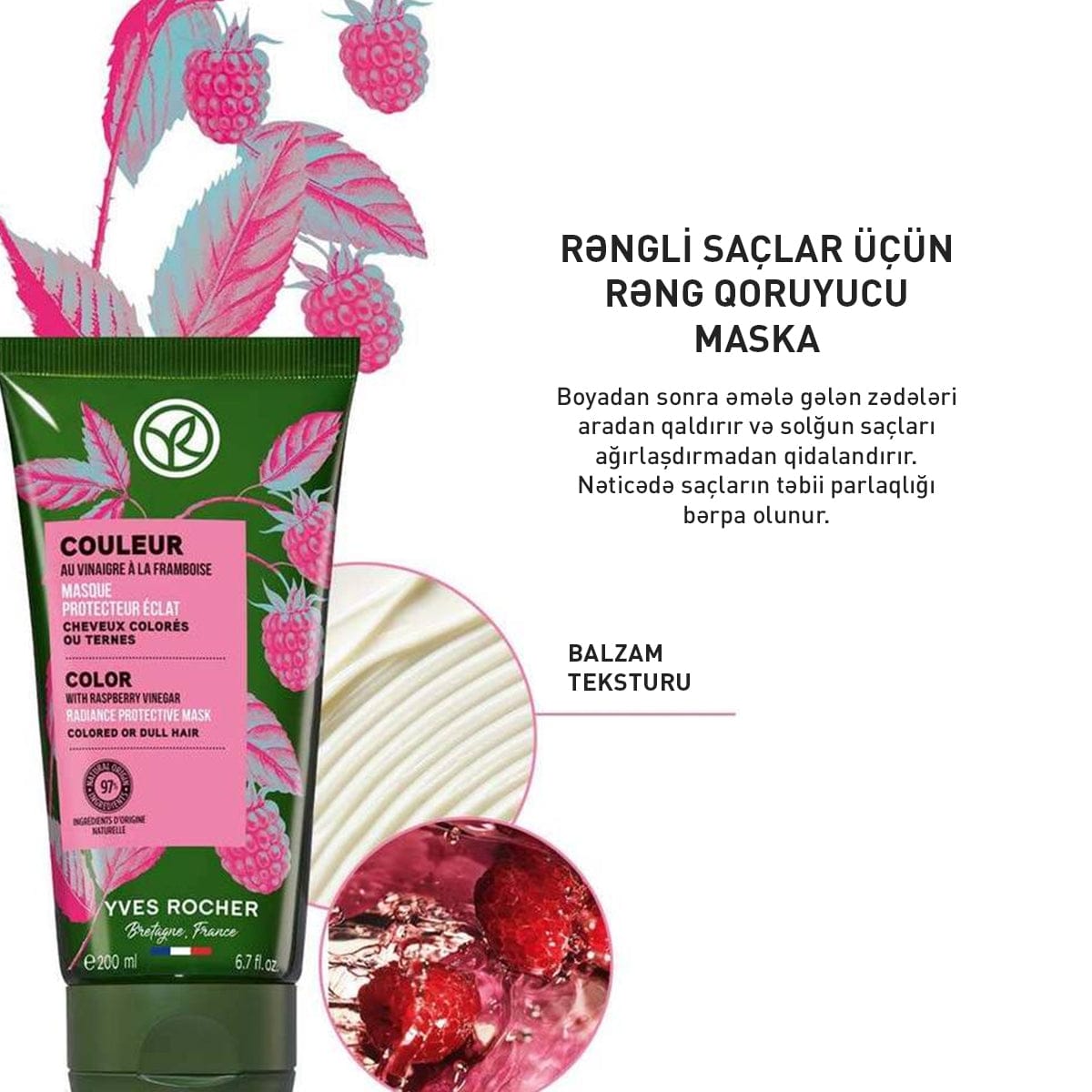 Rəng qoruyucu saç maskası, 200 ml