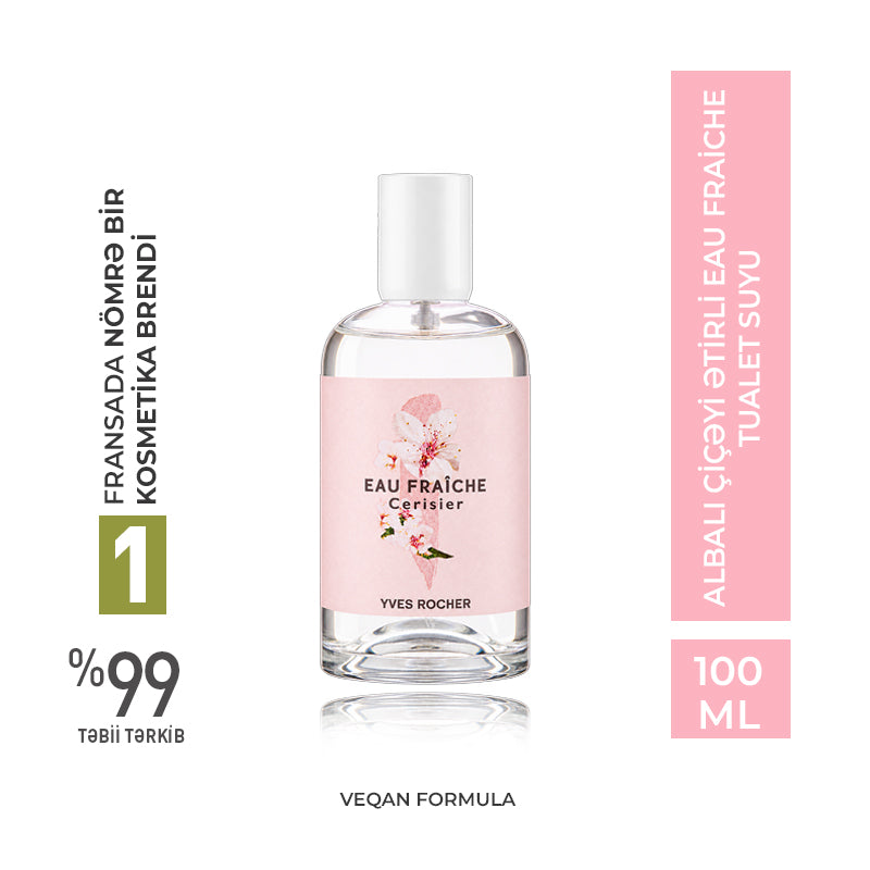 Albalı çiçəyi ətirli Eau Fraiche tualet suyu, 100 ml