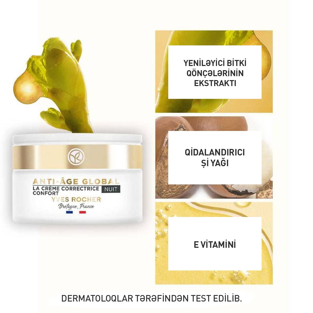 Bütün növ dərilər üçün yaşlanma əlamətlərinə qarşı gecə kremi, 50 ml