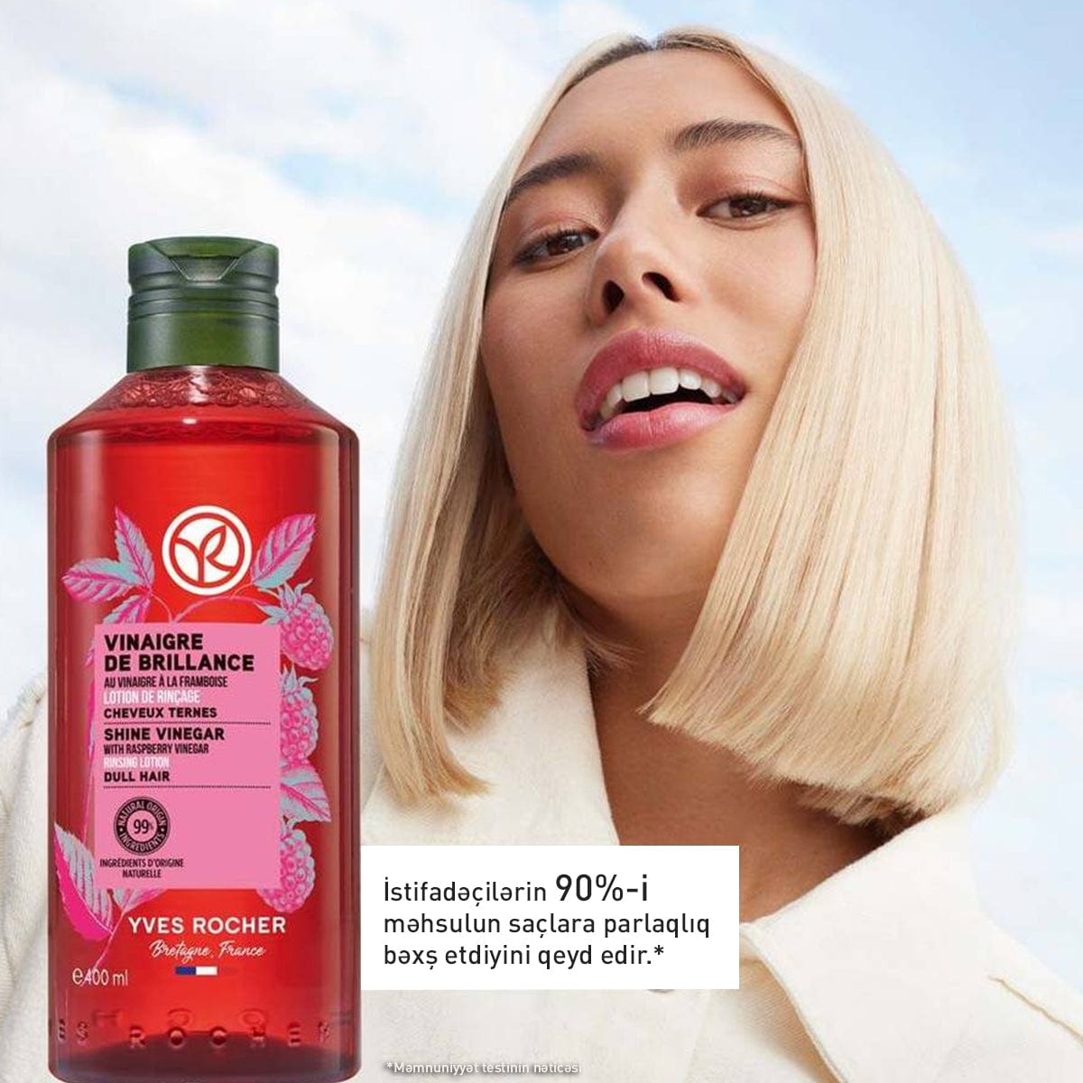 Solğun saçlar üçün sirkə, 400 ml