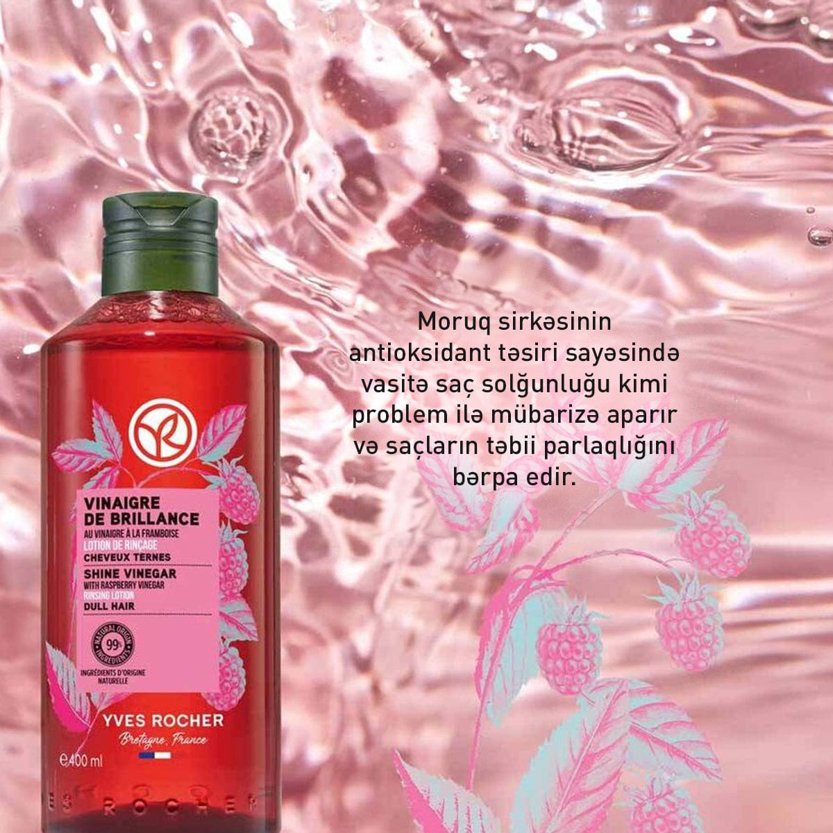 Solğun saçlar üçün sirkə, 400 ml