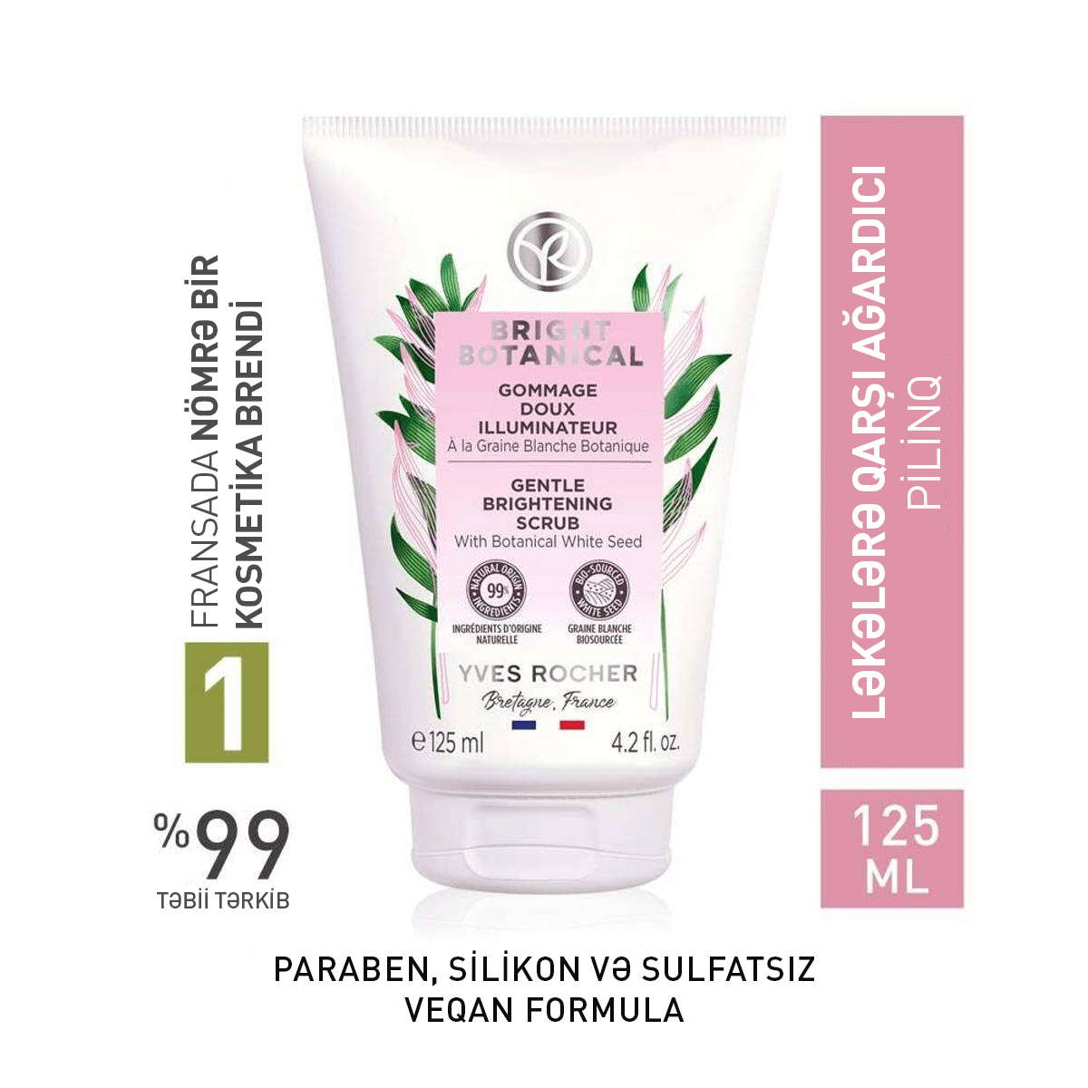 Üz üçün ləkələrə qarşı skrab, 125 ml