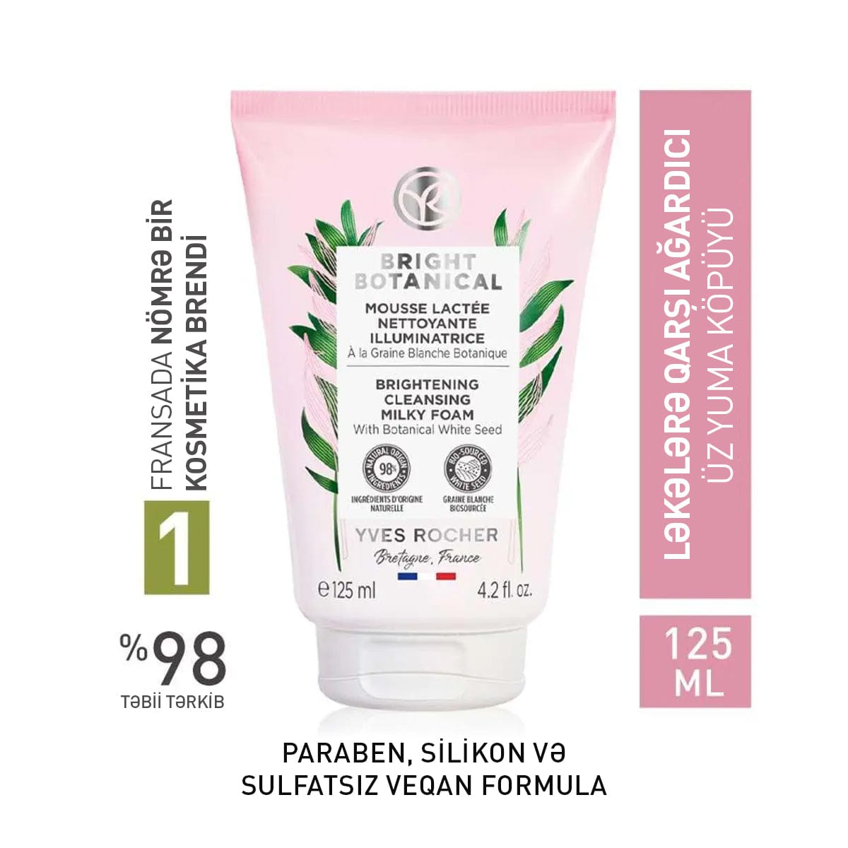 Üz üçün təmizləyici süd-muss, 125 ml