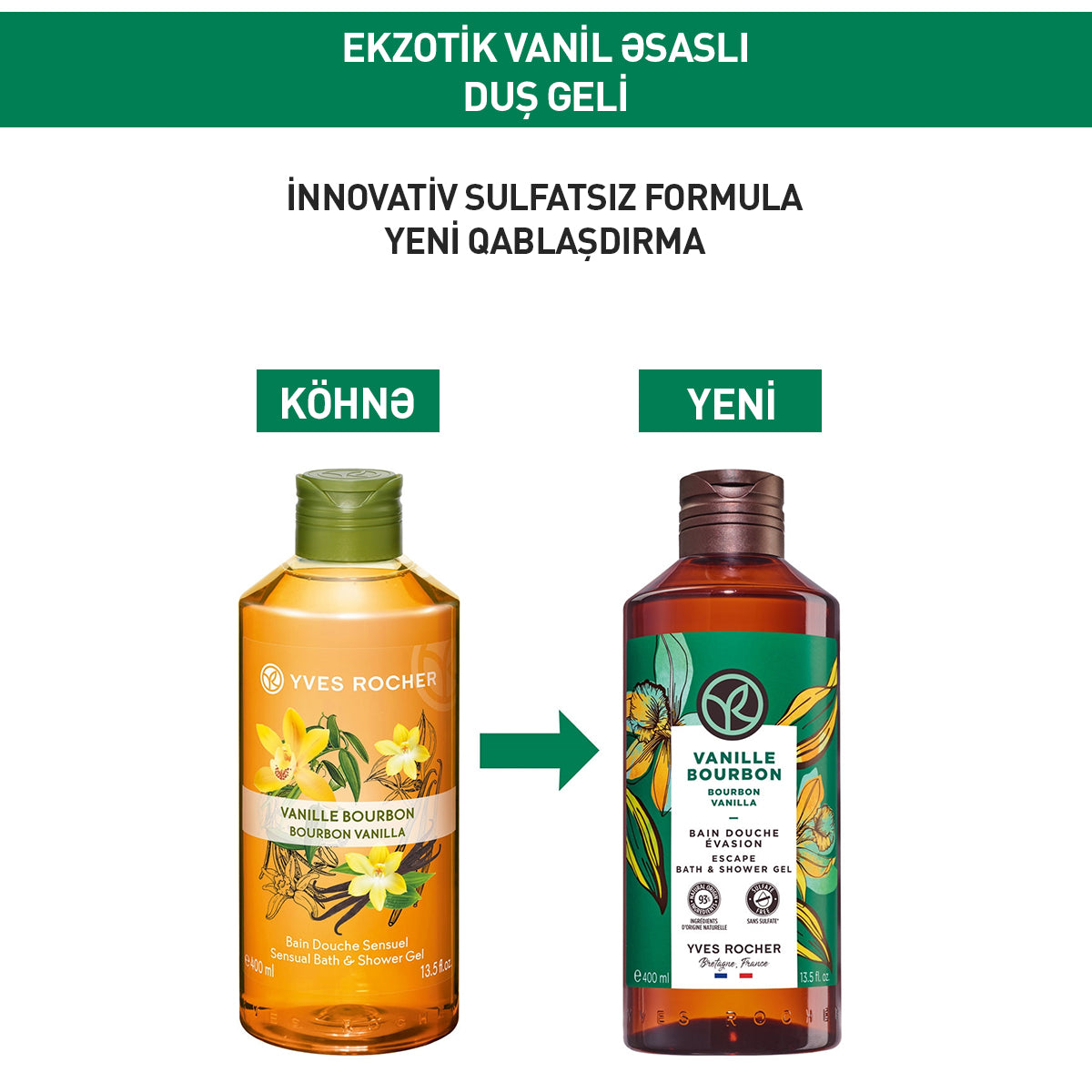 Burbon vanili ətirli duş geli, 400 ml