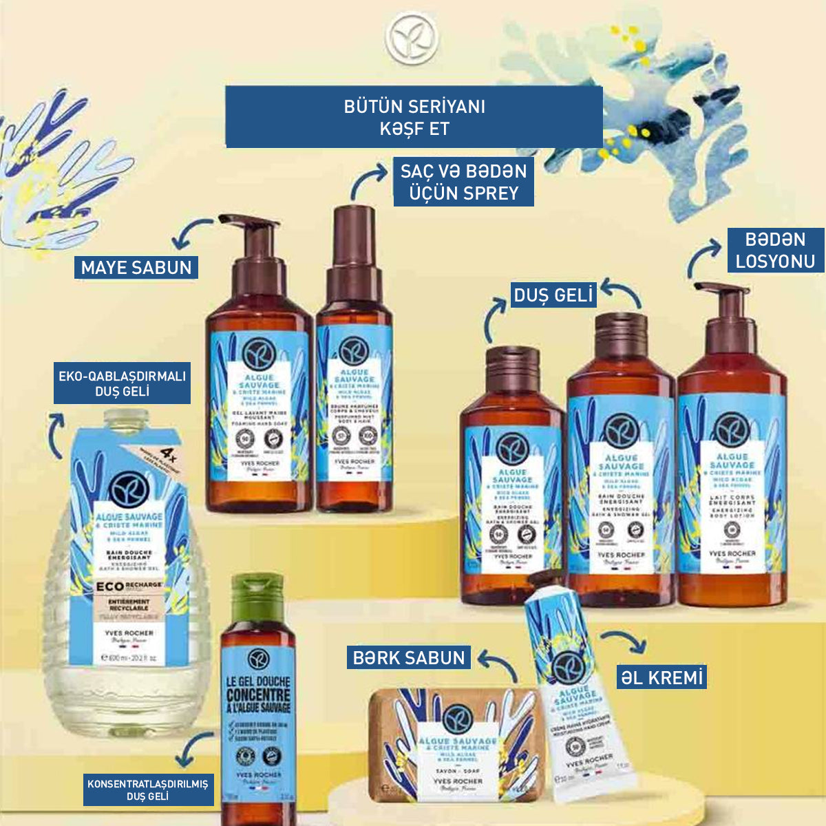 Eco-Refill Wild Algae & Sea Fennel Bath & Shower Gel, 600 ml