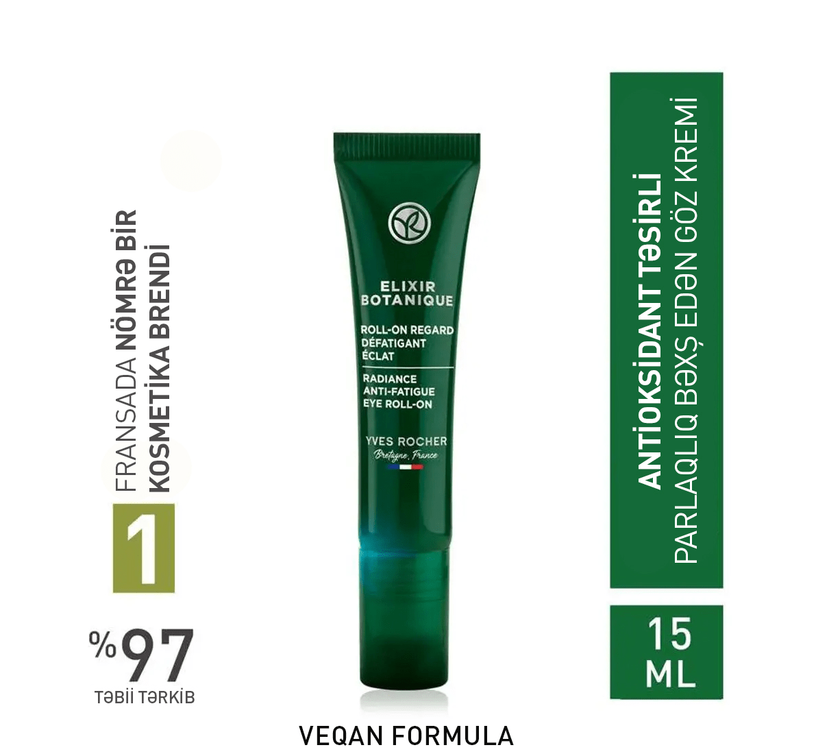 Gözaltı dəri üçün antioksidant təsirli krem, 15 ml