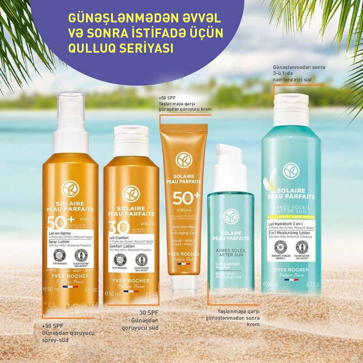 Üz üçün günəşdən qoruyucu və yaşlanmaya qarşı SPF 50+ krem, 40 ml