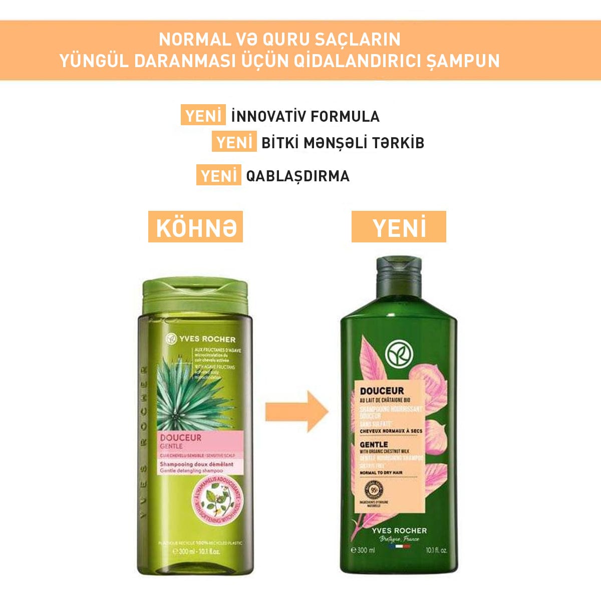 Normal və quru saçlar üçün qidalandırıcı şampun, 300 ml