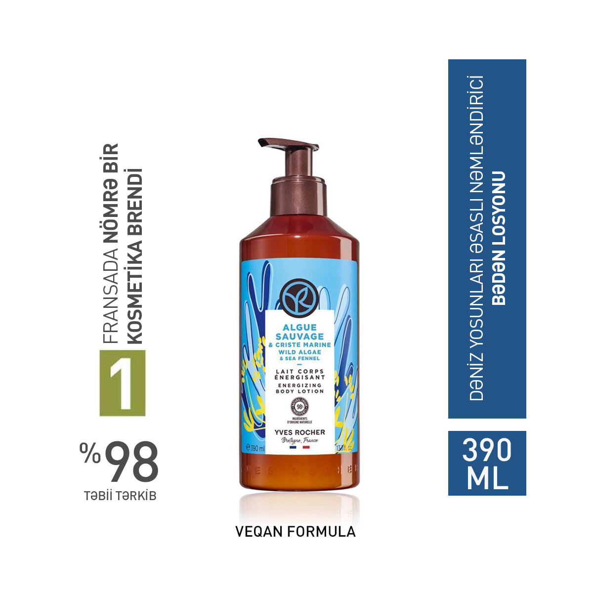 Bədən üçün dəniz yosunları əsaslı losyon, 390 ml