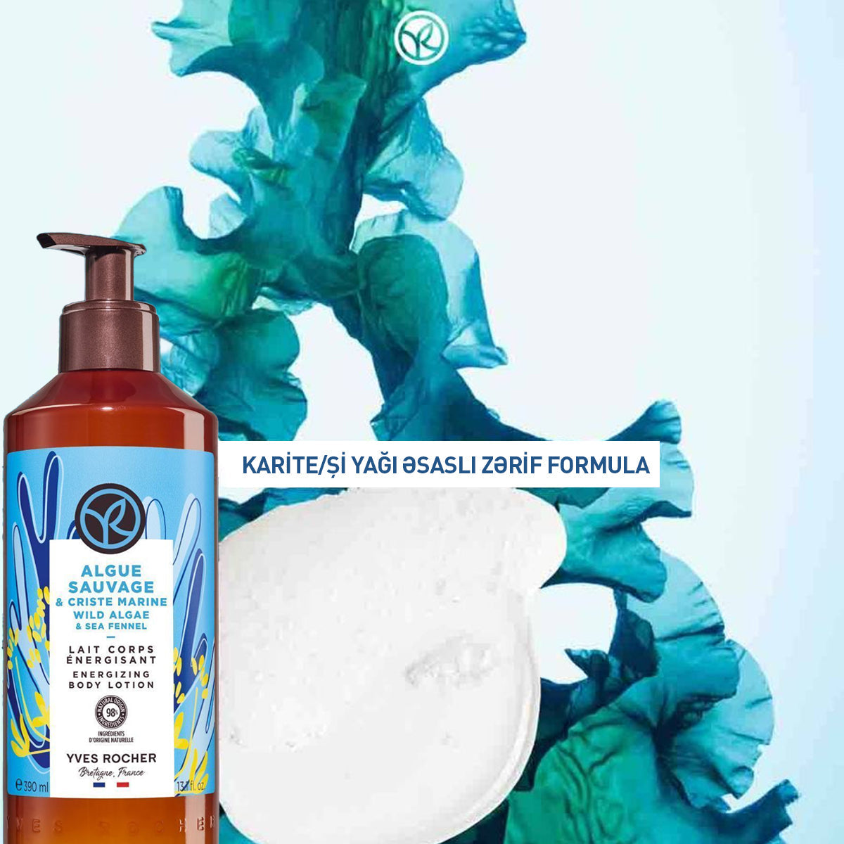 Bədən üçün dəniz yosunları əsaslı losyon, 390 ml
