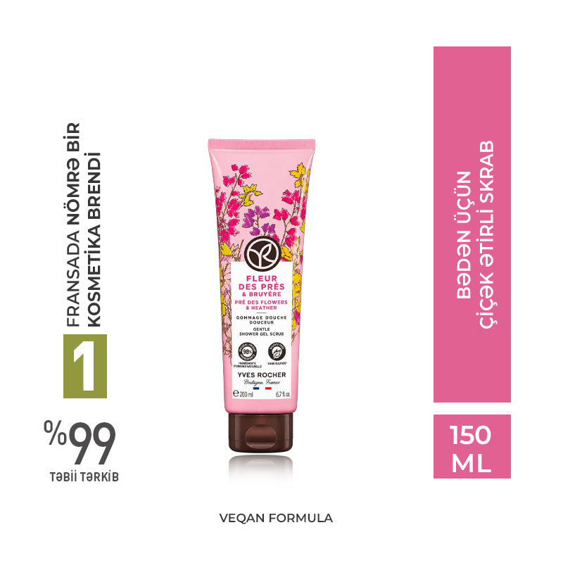 Bədən üçün çiçək ətirli skrab, 150 ml