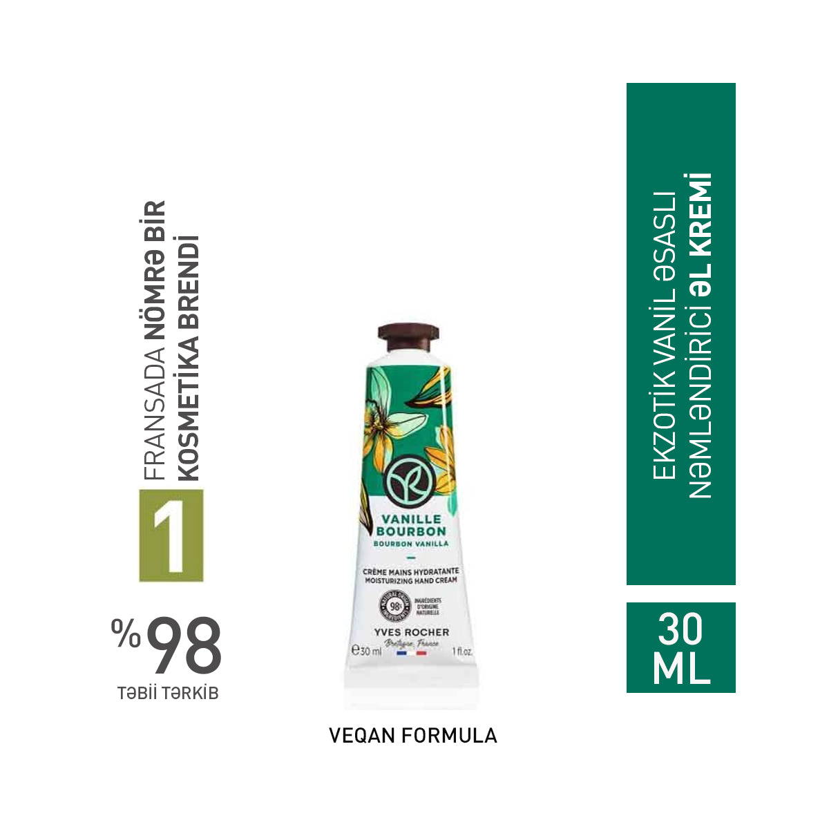 Burbon vanili ətirli əl kremi, 30 ml