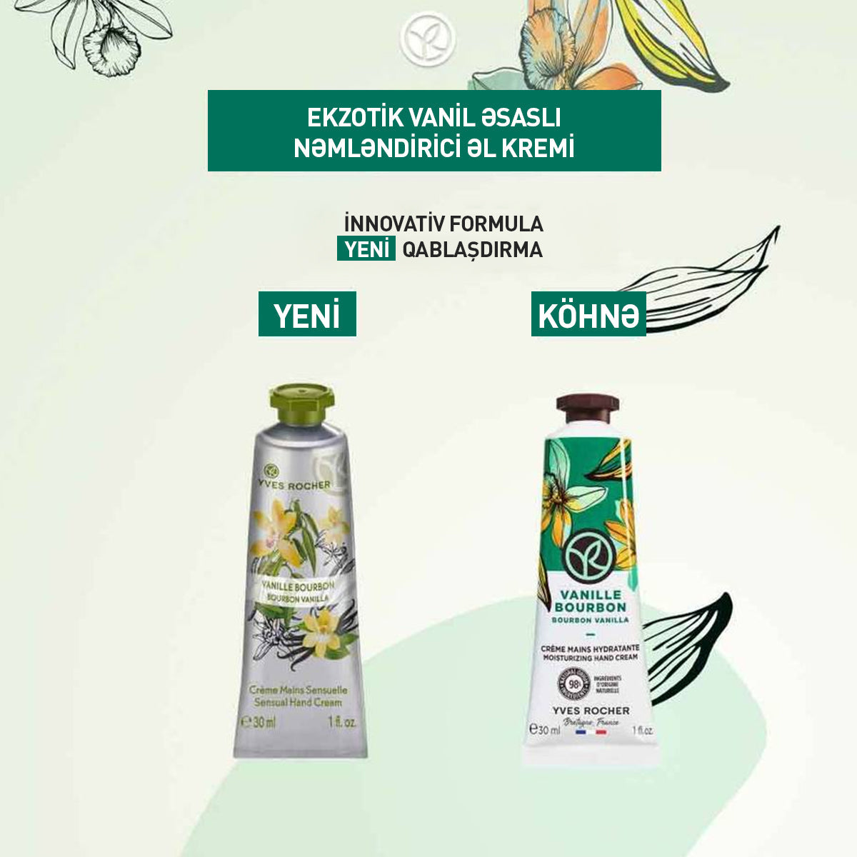 Burbon vanili ətirli əl kremi, 30 ml