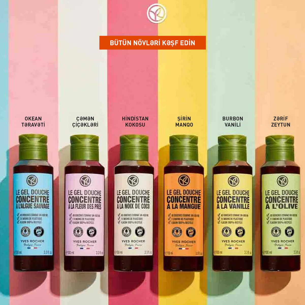 Manqo və keşniş ətirli konsentratlaşdırılmış duş geli, 100 ml