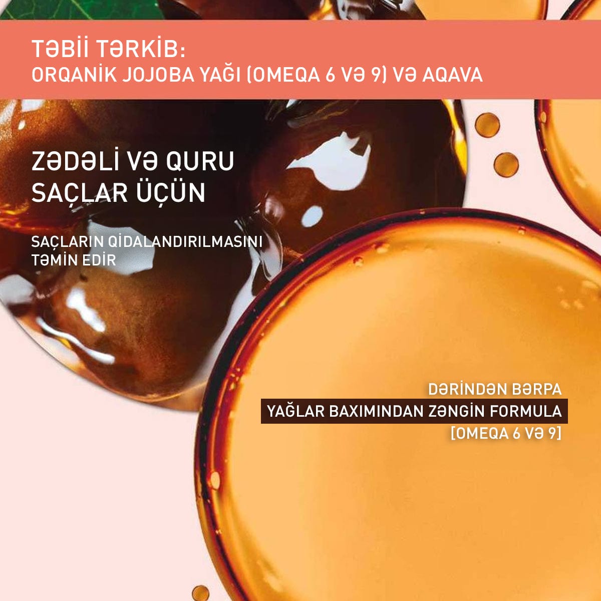 Quru və zədəli saçlar üçün jojoba yağı tərkibli balzam, 150 ml