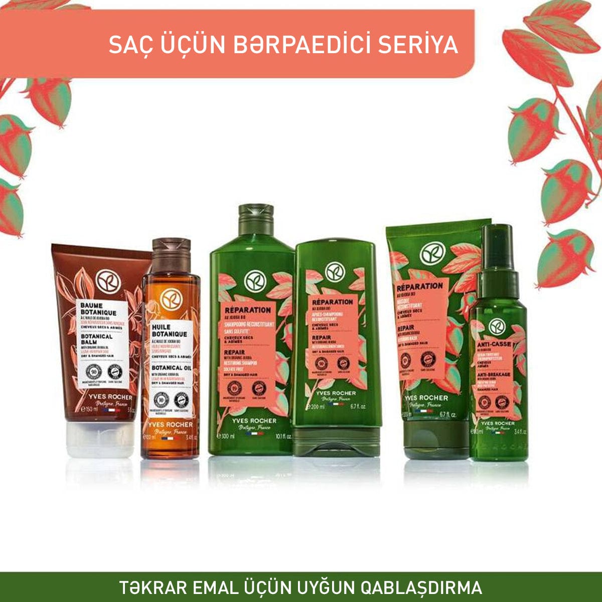 Quru və zədəli saçlar üçün jojoba yağı tərkibli balzam, 150 ml