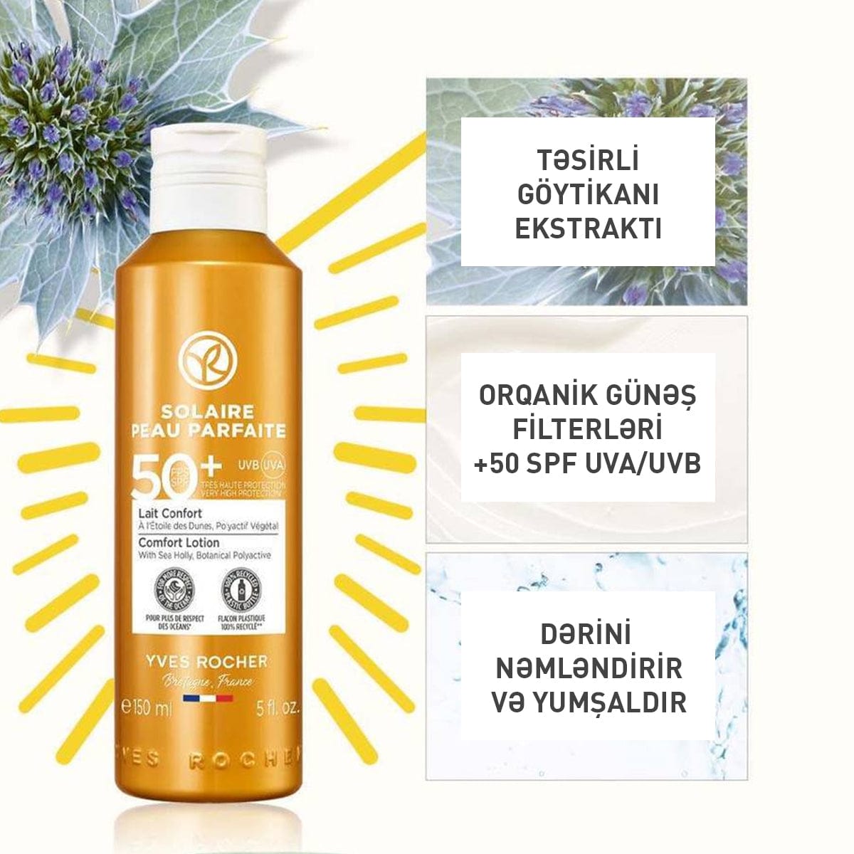 Günəşdən qoruyucu süd, SPF 50