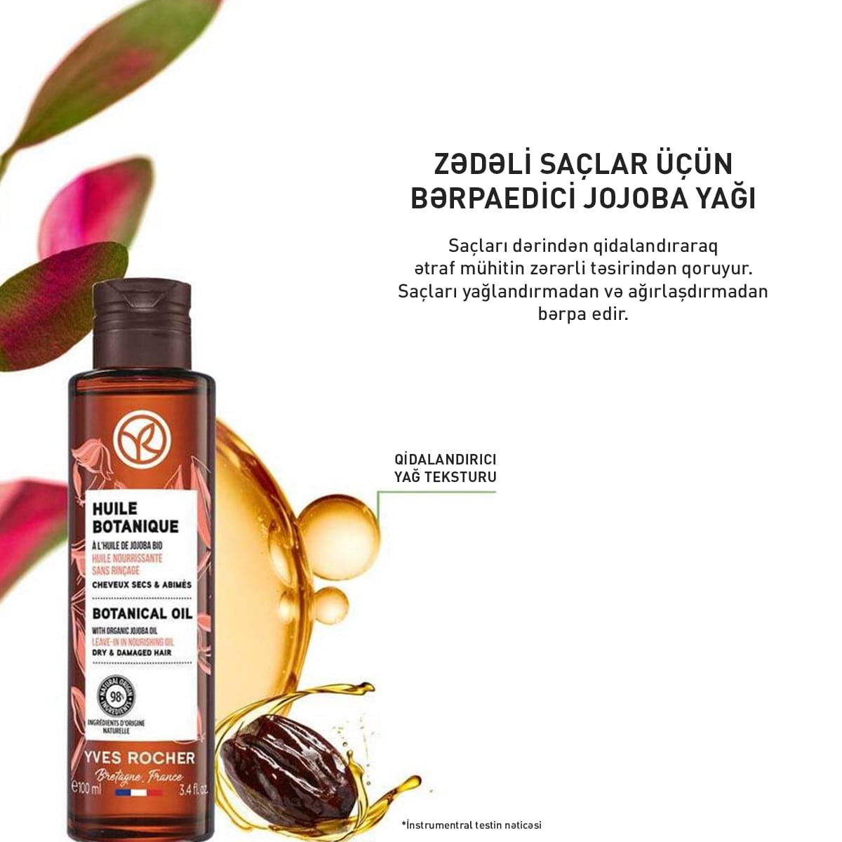Botanical Oil With Organic Jojoba, 100 ml