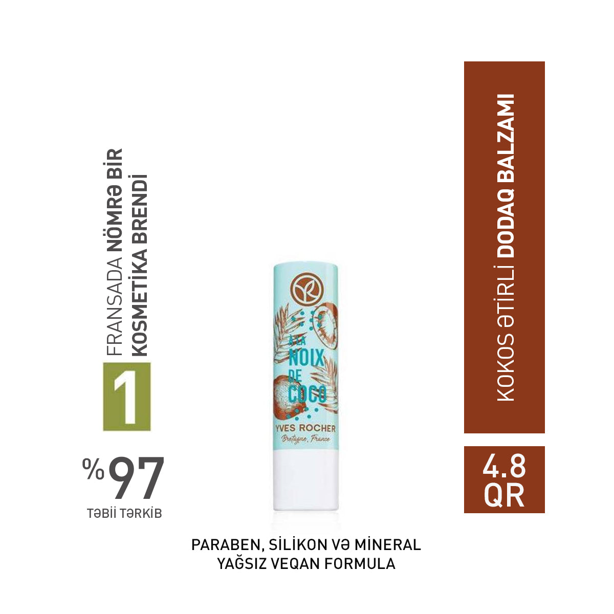 LIP BALM COCONUT 4,8G STICK -