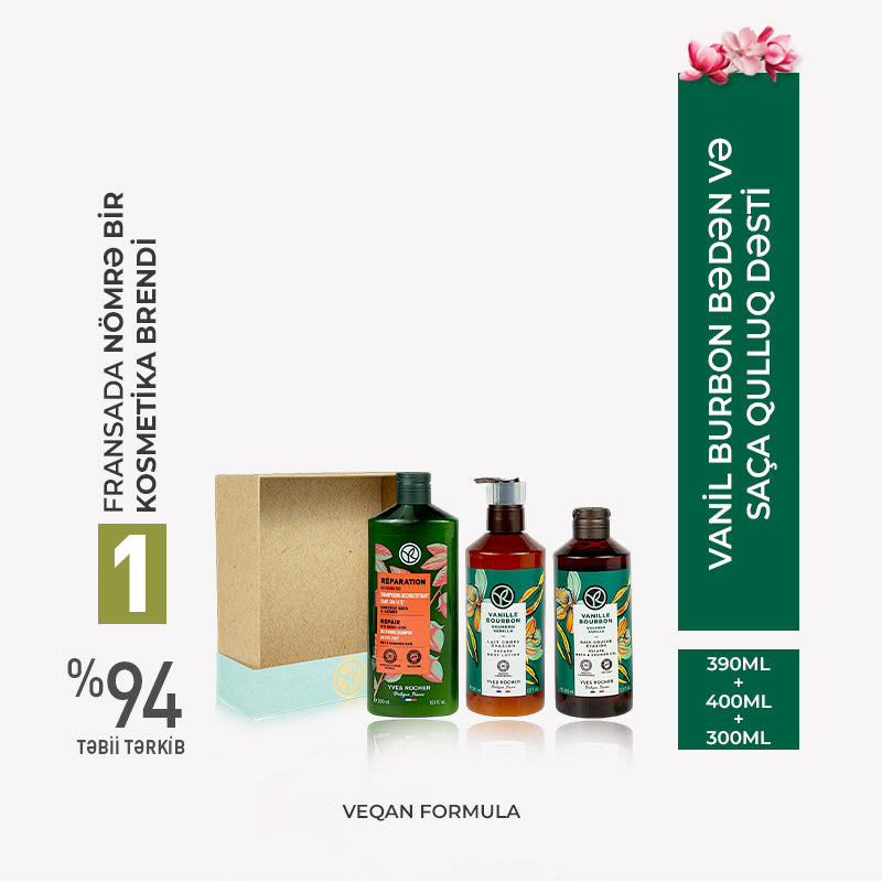 Vanil Bourbon Saç və Bədən Baxımı Dəsti