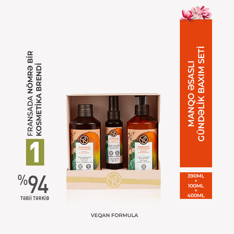 Mango & Coriander Hair & Body Care Set