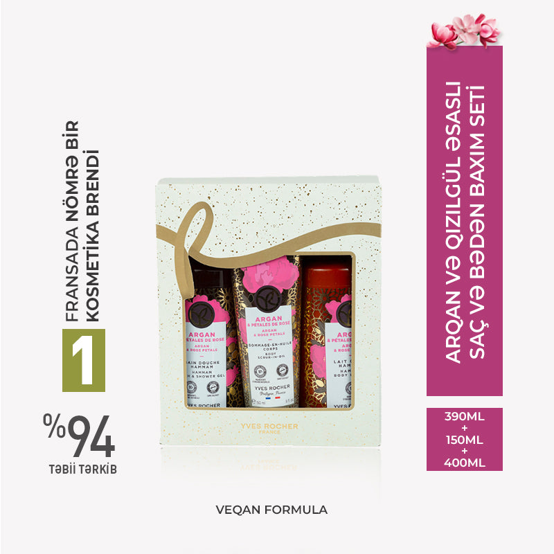 Argan & Rose Petals Body Care Set