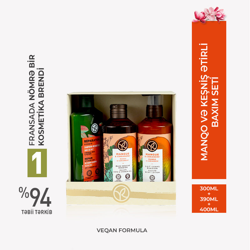 Mango & Coriander Hair & Body Care Set
