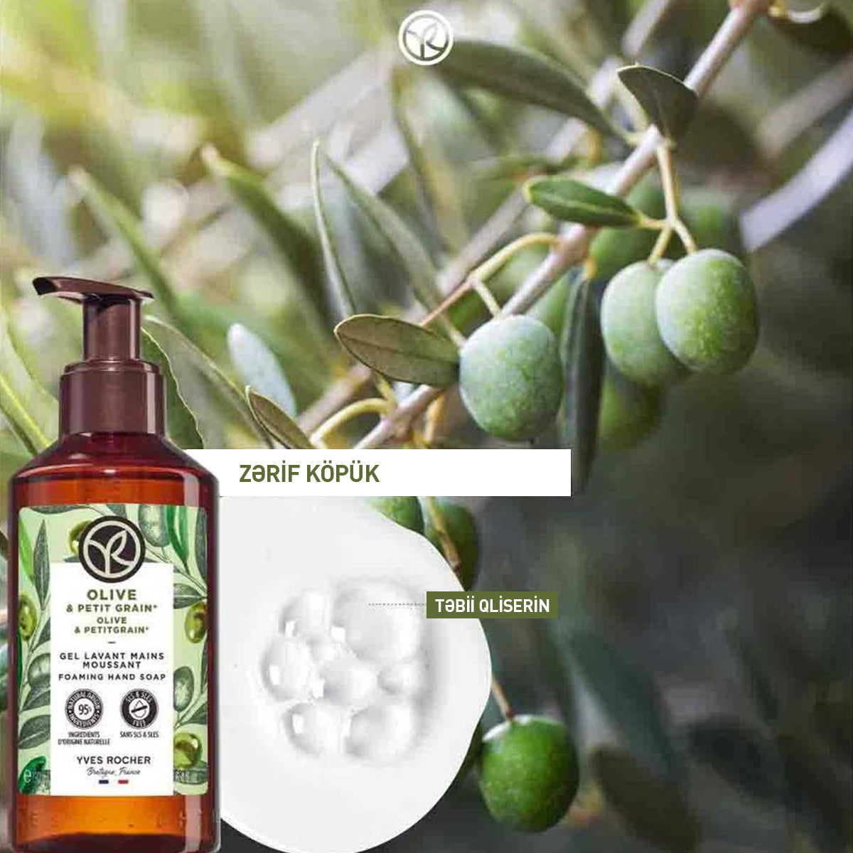 Zeytun ətirli maye əl sabunu, 190 ml