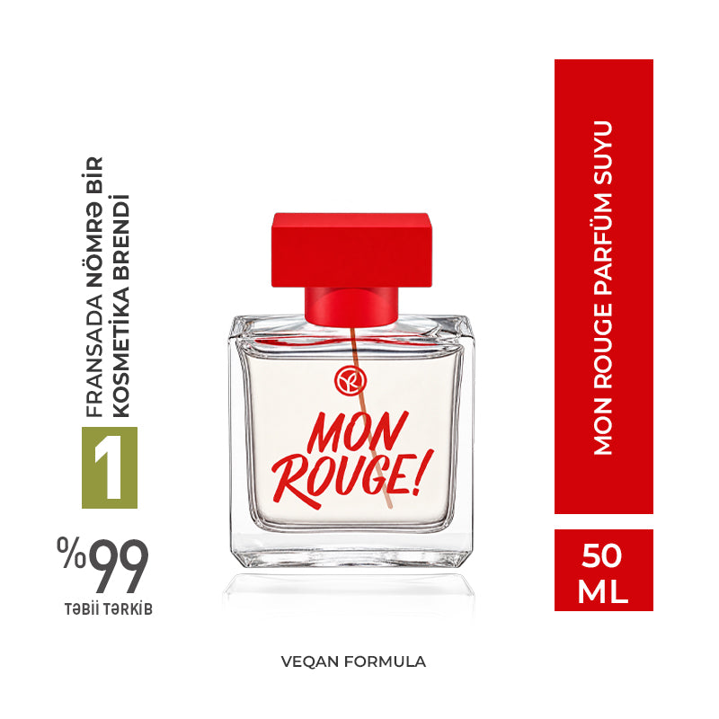 Mon Rouge parfüm suyu, 50 ml