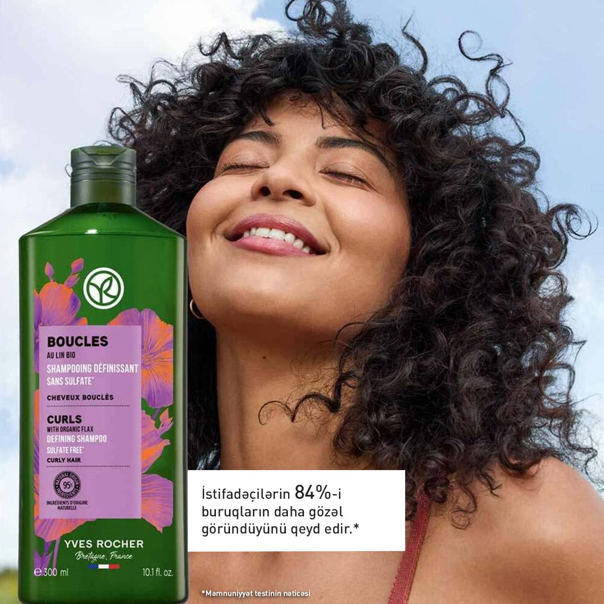 Buruq saçlar üçün şampun, 300 ml