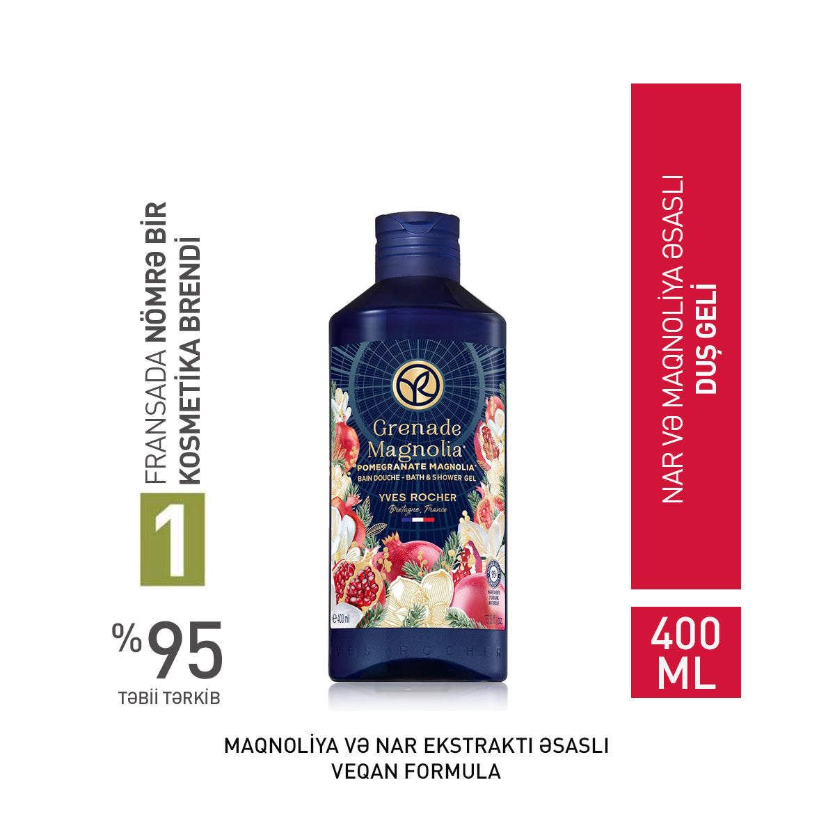 Bain douche grenade magnolia flacon 400ml