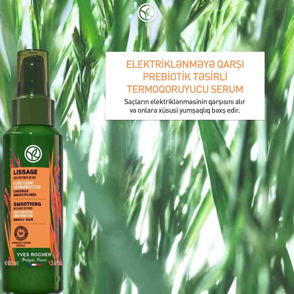 İtaətsiz saçlar üçün termoqoruyucu zərdab, 100 ml