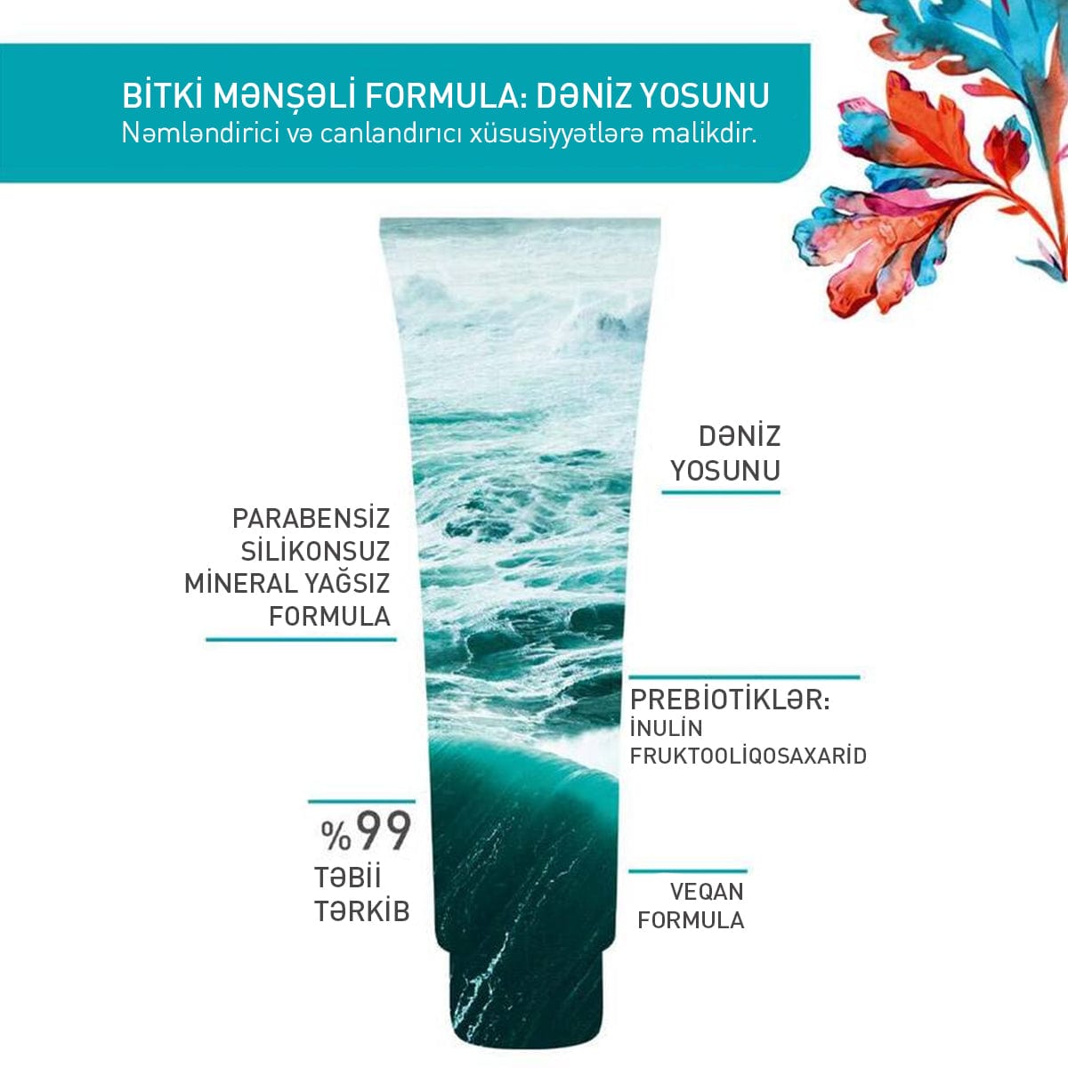 Dəniz yosunu tərkibli makiyaj təmizləyici qel 150 ml