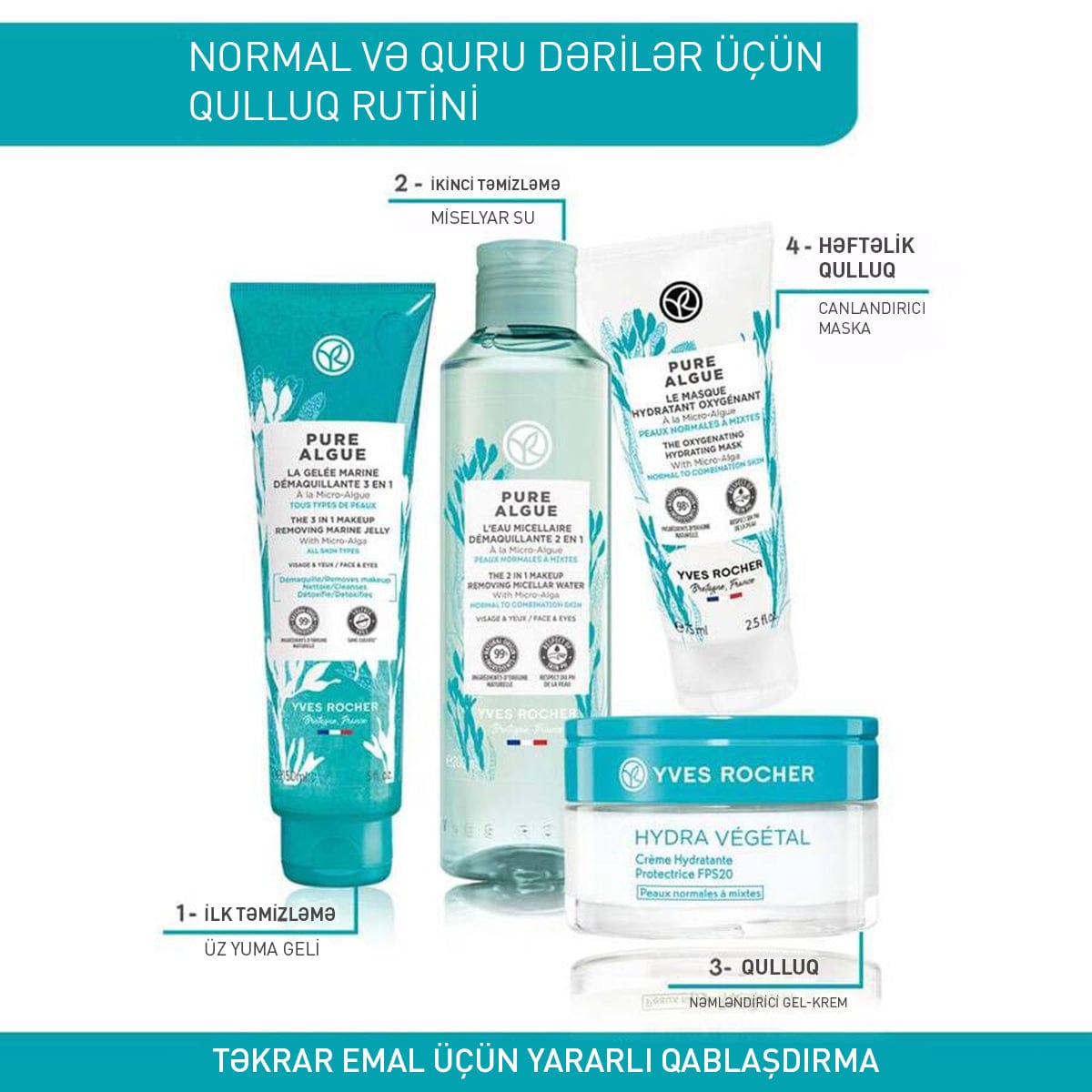 Dəniz yosunu tərkibli makiyaj təmizləyici qel 150 ml