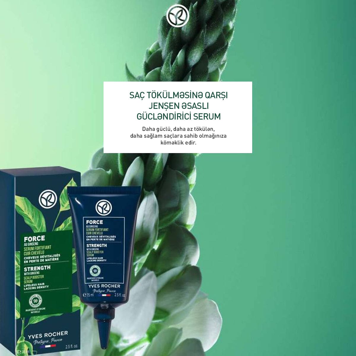 Baş dərisi üçün saçların tökülməsinə qarşı zərdab, 75 ml