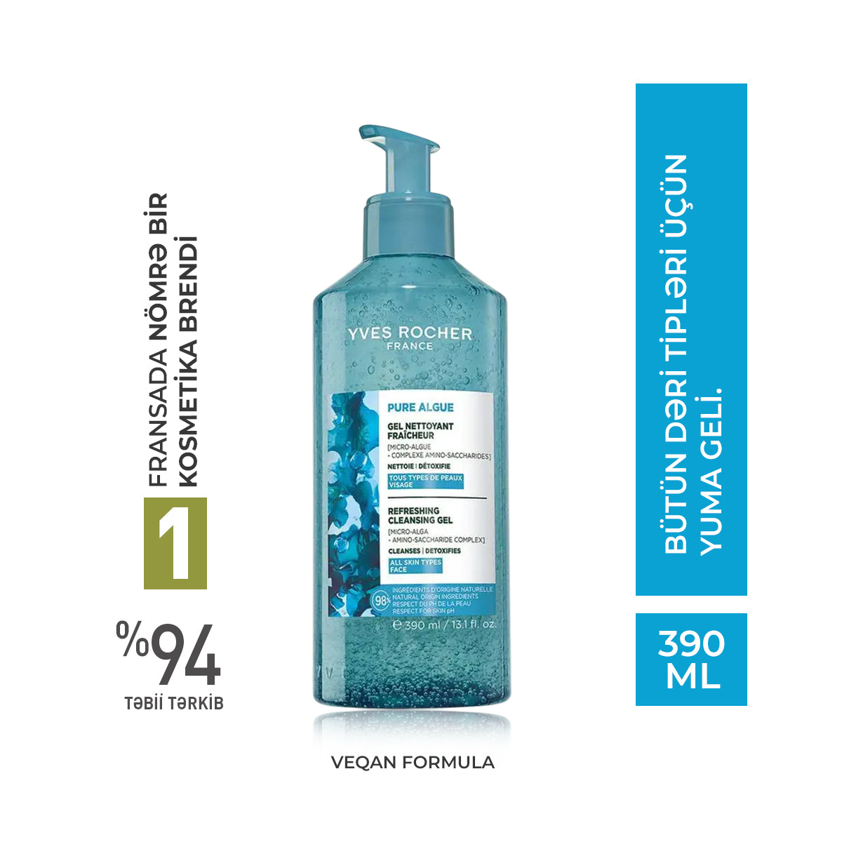 The Ultra-Fresh Cleansing Gel Pump bottle 390ML