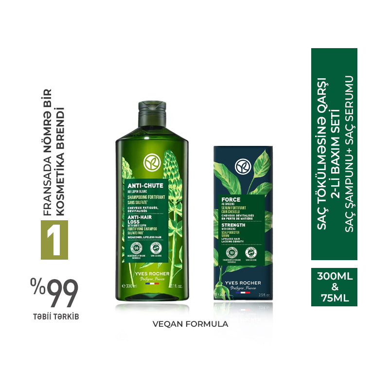 2-Step Anti-Hair Loss Care Set – Shampoo 300 ml & Treatment 75 ml