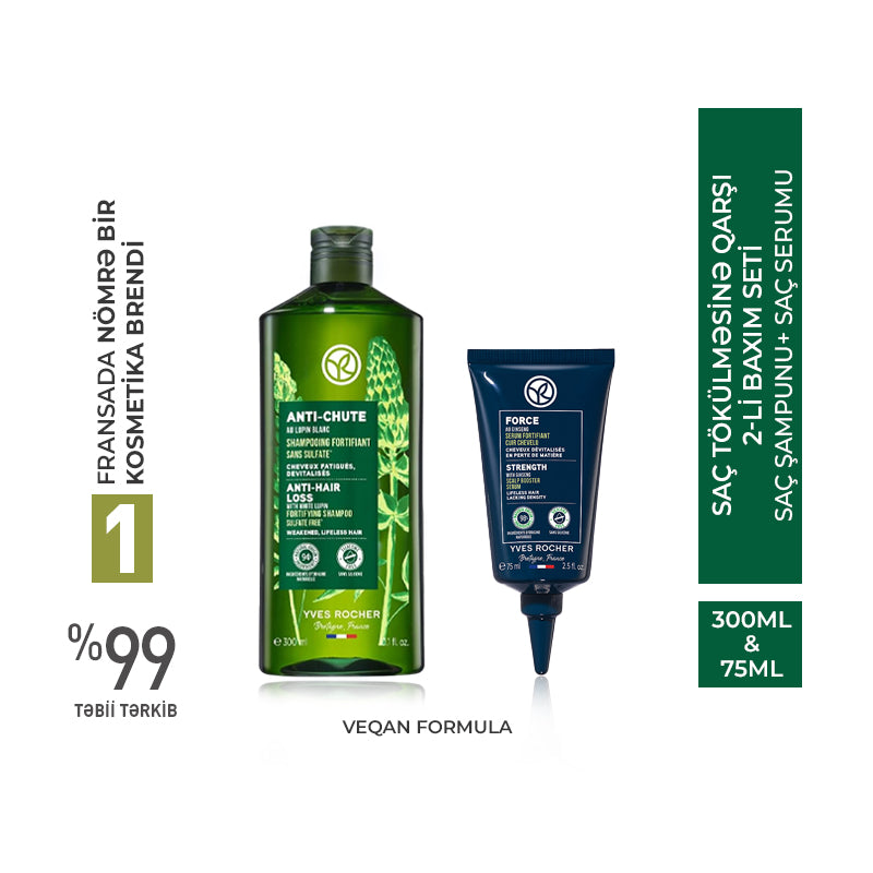 2-Step Anti-Hair Loss Care Set – Shampoo 300 ml & Treatment 75 ml