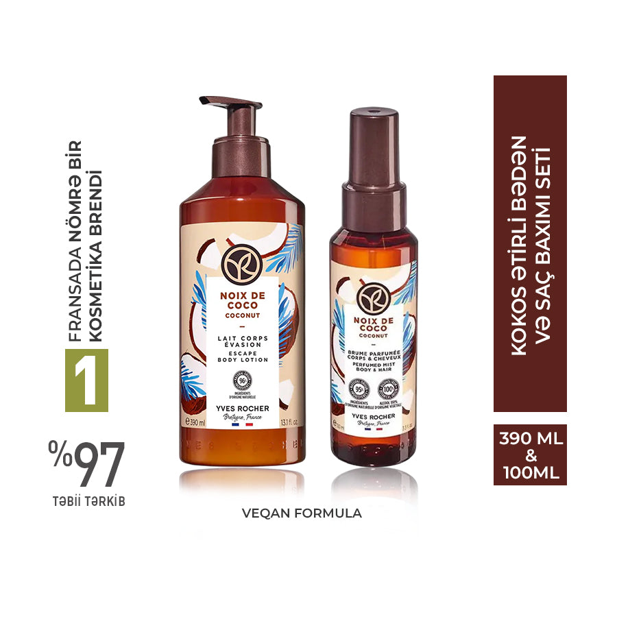 Kokos Əsaslı 2-li Baxım Seti