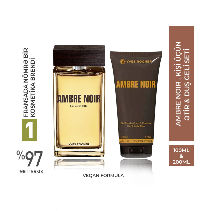 Ambre Noir Kişi Üçün Ətir & Duş Geli Seti