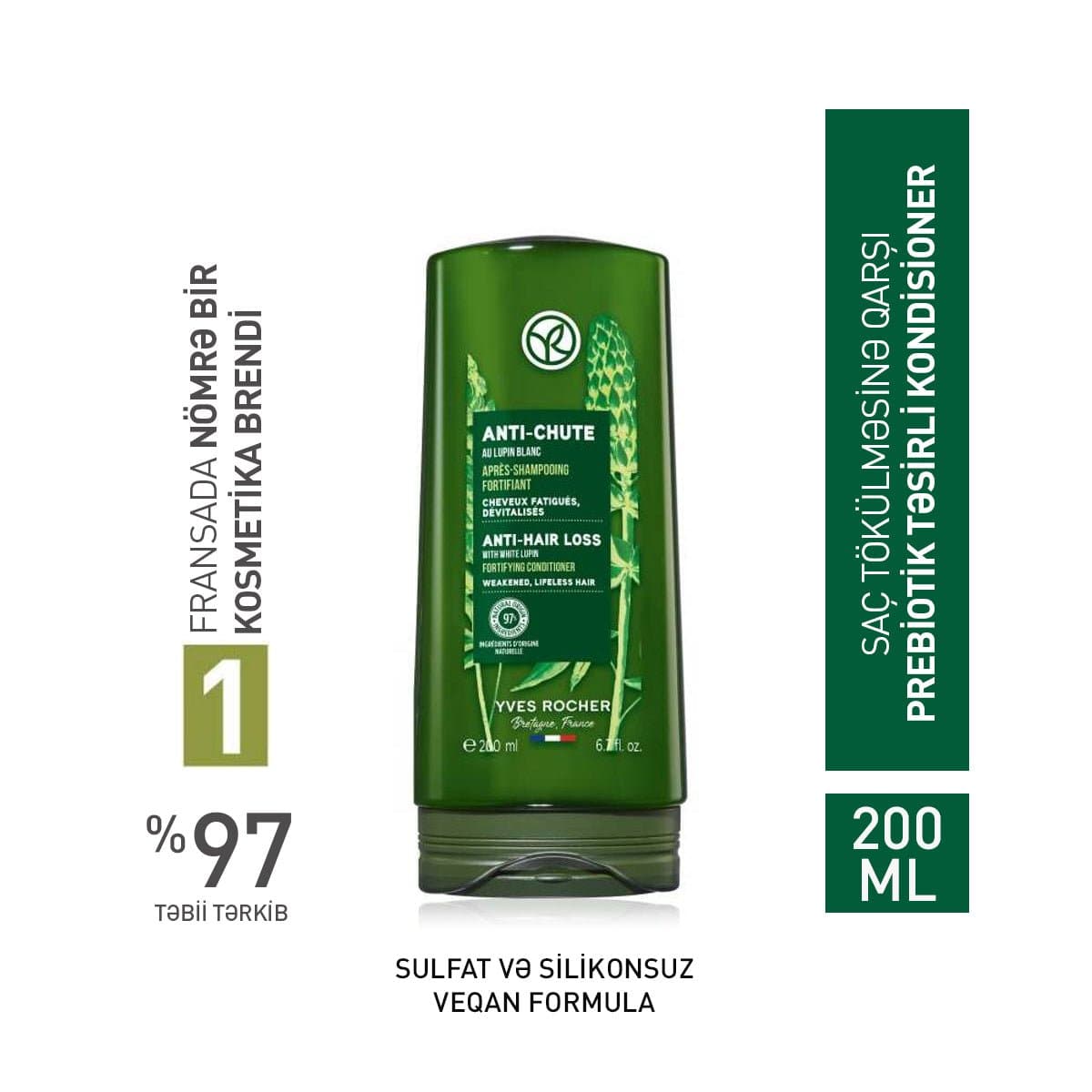 Anti - Hair Loss Conditioner, 200 ml - Yves Rocher Azerbaijan