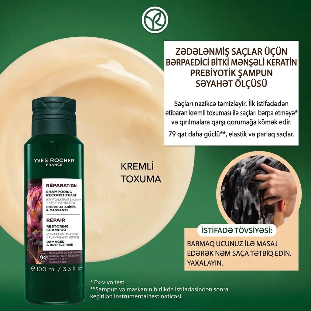 REPAIR RESTORING SHAMPOO BOTTLE 100ML