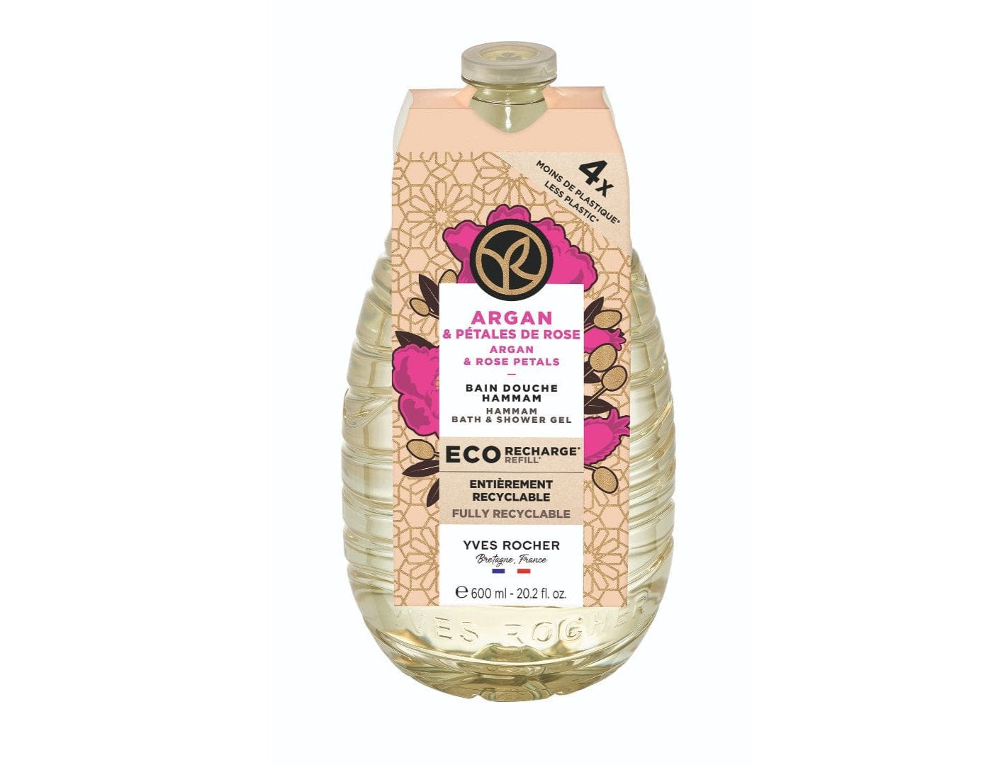 Bain douche argan & petales de rose eco - recharge 600ml - Yves Rocher Azerbaijan