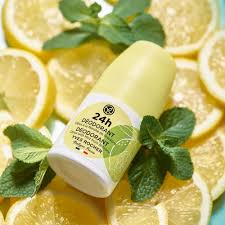 24H DEODORANT LEMON WITH MINT FROM BRITTANY ALL SKIN TYPES ROLL ON 50ML -