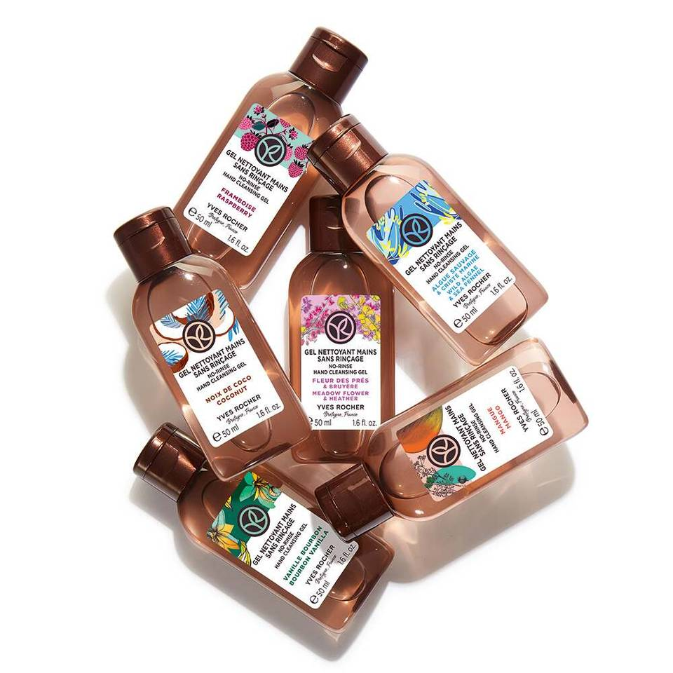 NON-RINSE CLEANSING HAND GEL FIELDS' FLOWER & HEATHER 50ML BOTTLE -