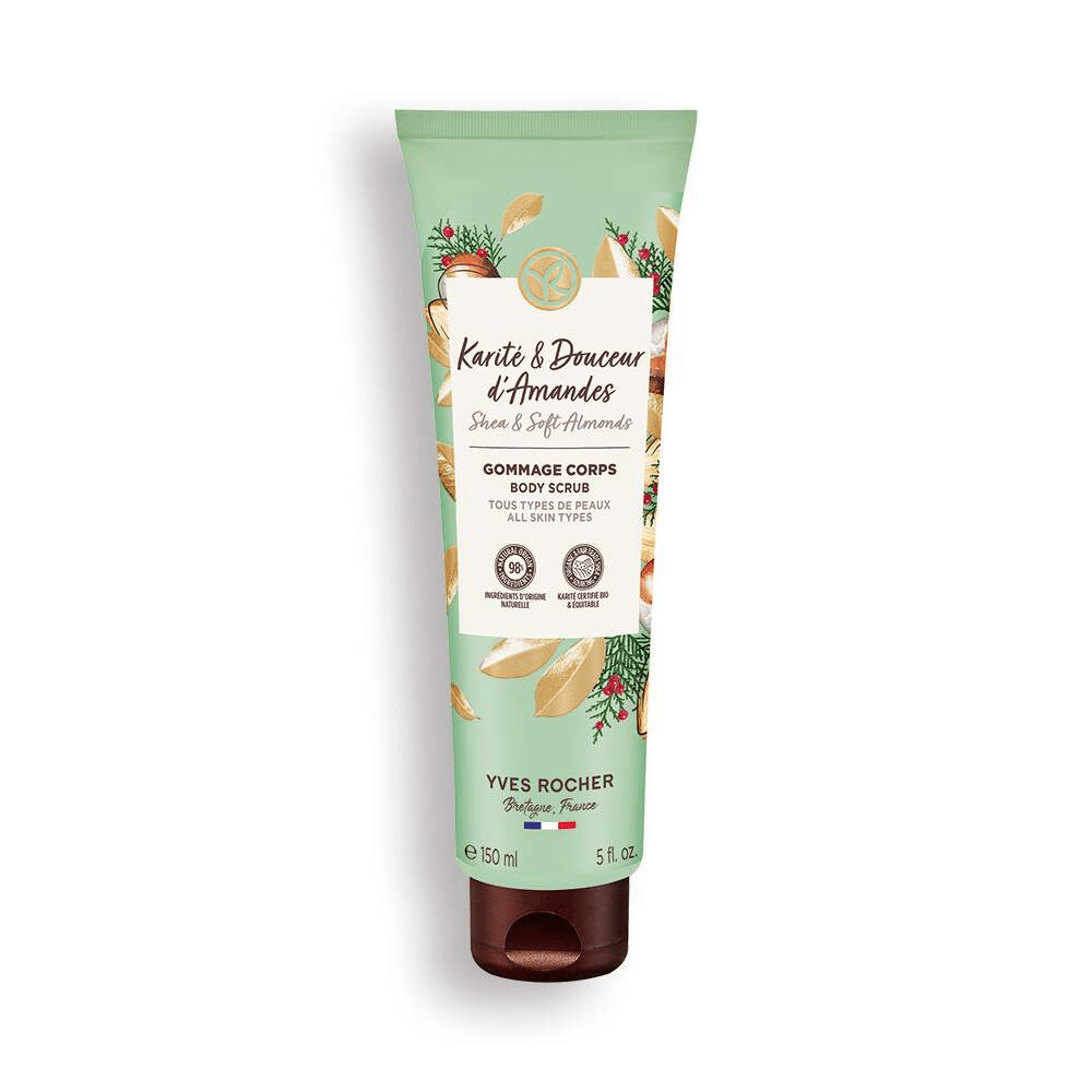 Bədən üçün şi yağı və badam əsaslı skrab, 150 ml