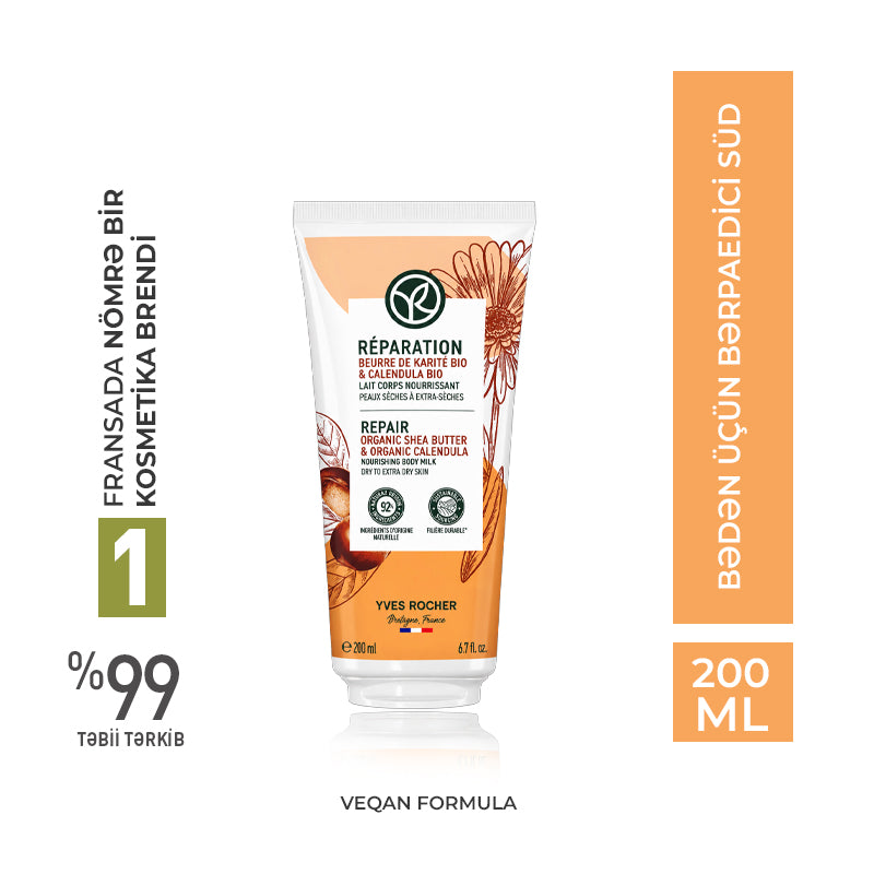 Bədən üçün bərpaedici süd, 200 ml